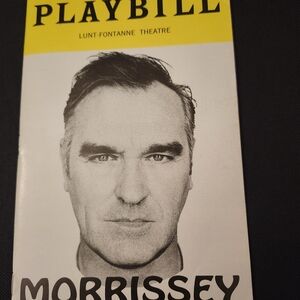 Morrissey The Smiths Playbill Program NYC Broadway Lunt-Fontanne Theatre
